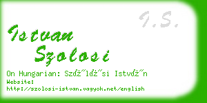 istvan szolosi business card